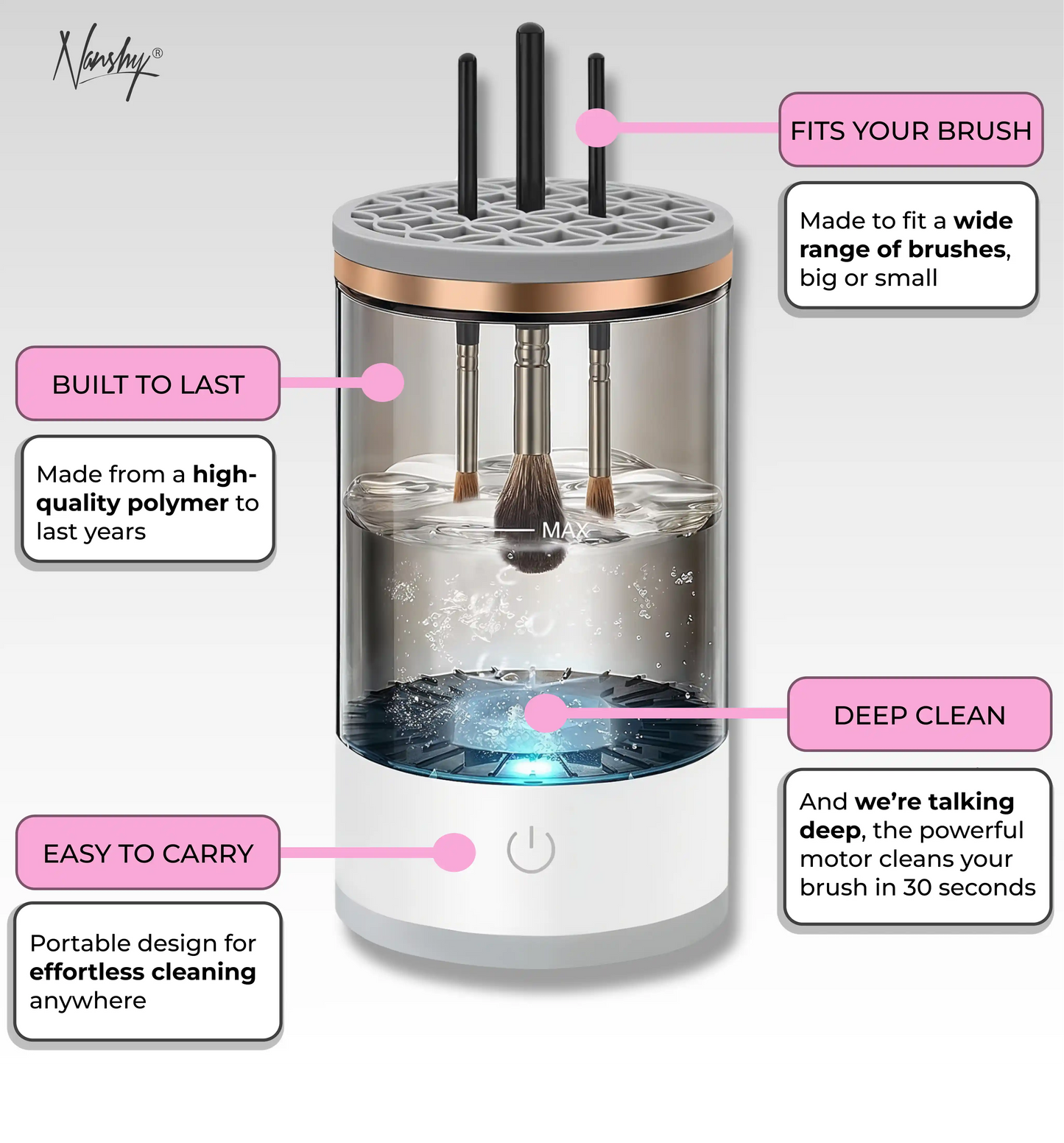 Electric Makeup Brush Cleaner Machine